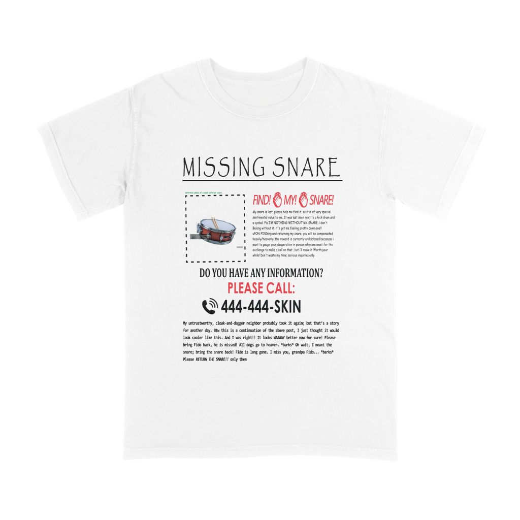 RAV’S MISSING SNARE T-shirt [PRE-ORDER]